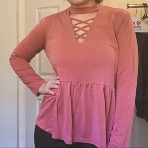 Pink Long Sleeve Top